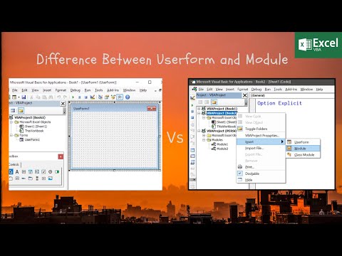 Excel VBA Tutorial | Difference between Userform and Module