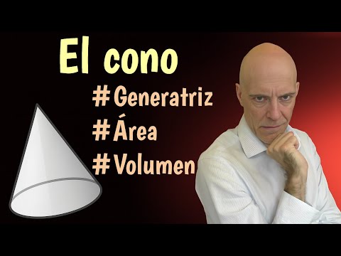 CALCULAR EL ÁREA, LA GENERATRIZ Y EL VOLUMEN DE UN CONO
