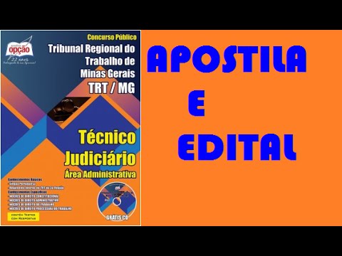 Apostila Técnico Judiciário Concurso TRT MG 2015