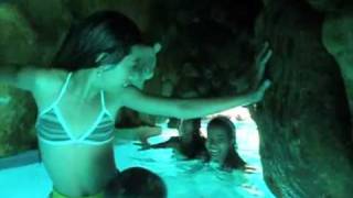 preview picture of video 'Amed; Kids play in Katana's  underwater Cave and Waterslide'
