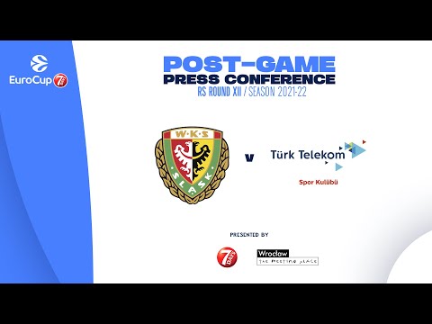 Post-game press conference | EuroCup 21-22 RS Round XII | Slask Wroclaw - Turk Telekom Ankara