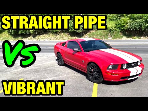 Ford Mustang GT 4.6L V8: VIBRANT RESONATORS Vs STRAIGHT PIPE!
