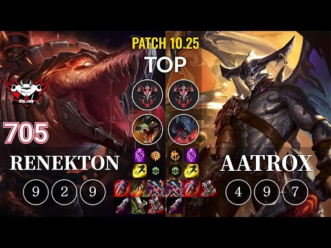 JDG 705 Renekton vs Aatrox Top - KR Patch 10.25