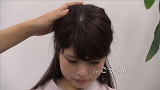 うなずき嚥下の方法