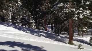 Cutting through DEEP Powder in Mott Canyon @ Heavenly Lake Tahoe