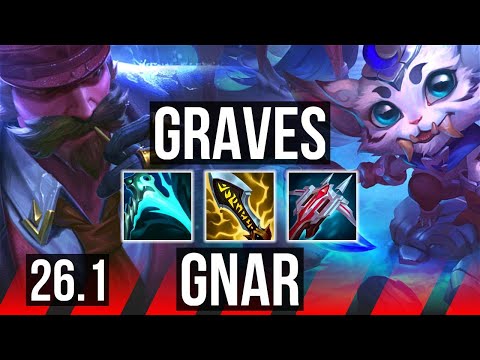 GRAVES vs GNAR (TOP) | Conqueror, 42K damage | EUW Diamond | 26.1