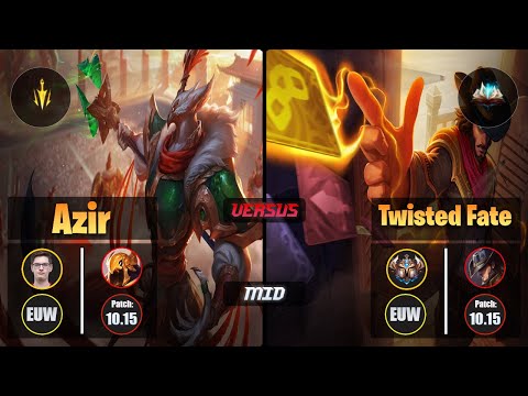 Mikyx AZIR (Mid) [Lethal Tempo] VS TWISTED FATE - Challenger EUW Patch 10.15