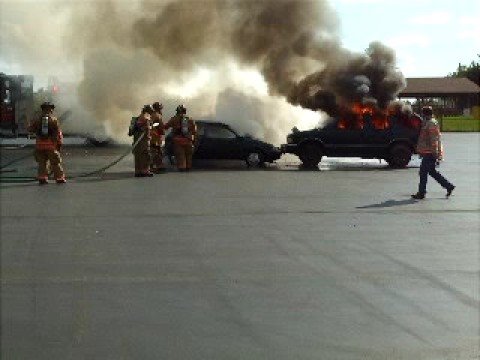 South Line Car Fire Demonstration