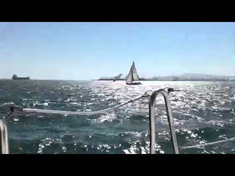 Sailing off the coast of Long Beach, CA