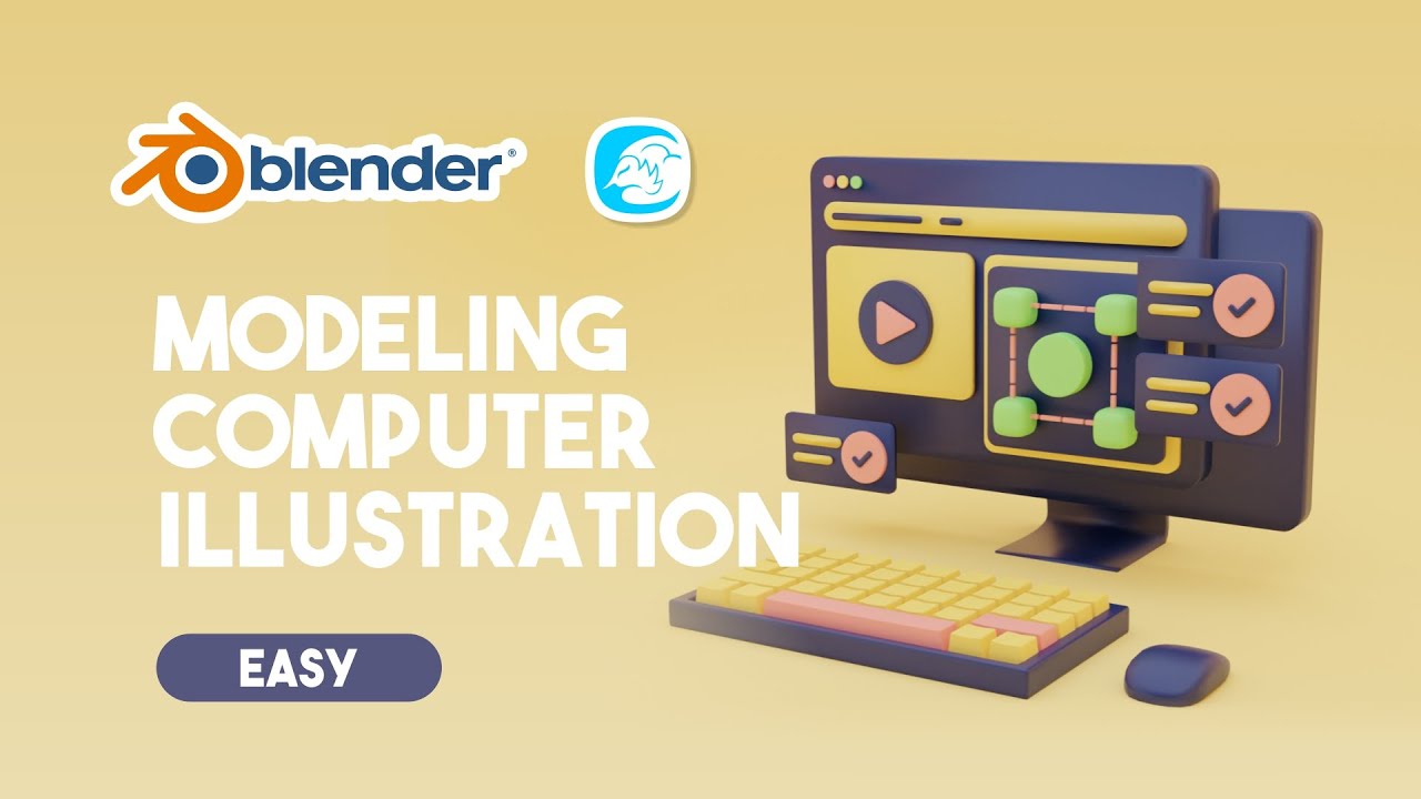 Blender Tutorial - Create a User Interface Computer in Blender