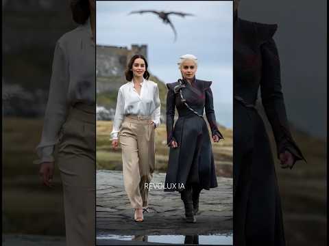 Actors Meet Their GOT Characters in Westeros | #GameOfThrones #JonSnow #Daenerys #aryastark  #aiart