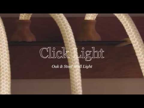 Aqua Creations | Click Light Steel & Oak Wall Light