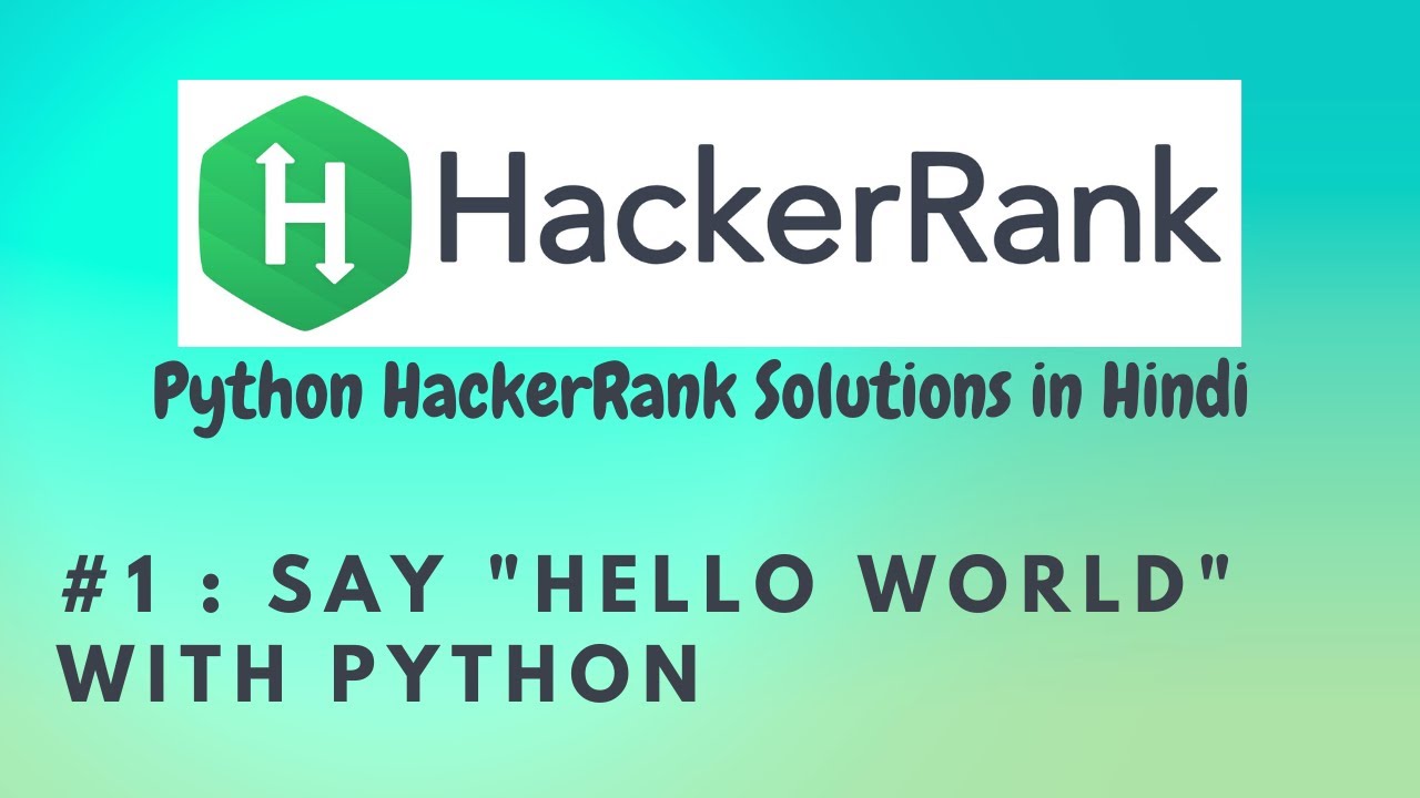 #1 Hackerrank : Say 