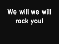 Queen- We  will rock you con letra