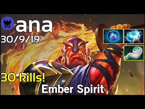 30 kills! ana [OG] plays Ember Spirit!!! Dota 2 7.21