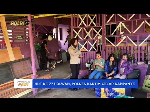 POLRES BARITO TIMUR KAMPANYE RISE AND SPEAK PERINGATI HUT KE-77 POLWAN