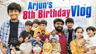 Arjun's 8th birthday Vlog | Kids lunch Tomato rice & Mushroom fry | Cheesecake #voiceofvasapitta