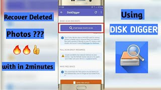 How to recover permanently deleted photos using disk digger.