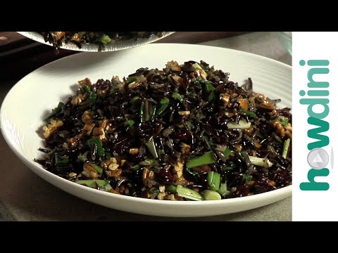 Wild rice salad recipe - Quick and easy wild rice salad with cranberry