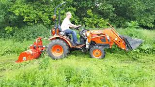 Kioti Tractor CK2810 & Del Morino Flail Mower For Sale UK | Compact Tractors For Sale UK | Kioti