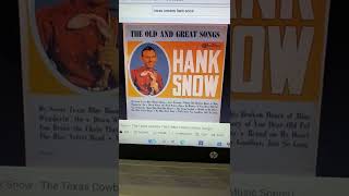 The Texas Cowboy Hank Snow The Yodeling Ranger 1939