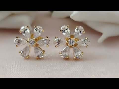 Rose cut diamond earring and lab grown diamond jewelry