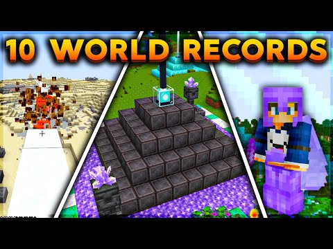 BREAKING 10 WORLD RECORDS in Minecraft (Hindi)