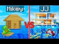 JJ vs Mikey MODERN HOUSE on WATER Battle in Minecraft - Maizen