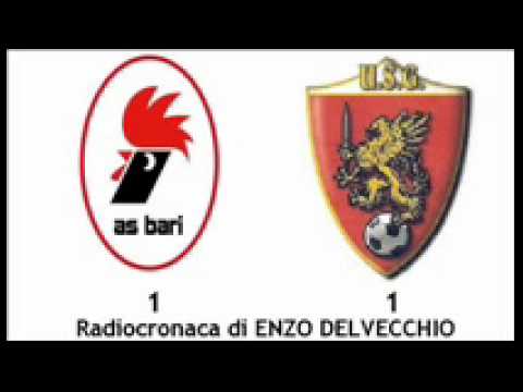 Bari-Grosseto 1-1 di Enzo Delvecchio (6/4/2012) Radiocronaca da Radio 1 RAI