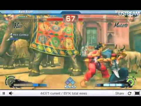 EVO 2011 SSF4 AE Top 32 - Xian (Yun) vs Shiro (Makoto)