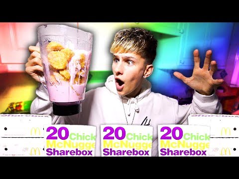 DISGUSTING DIY MCDONALDS CHICKEN NUGGET MILKSHAKE!!! (Do not try this)