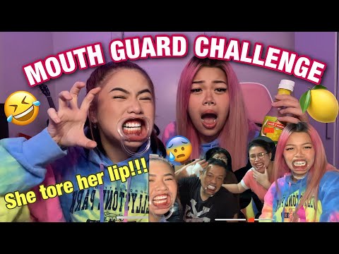 MOUTH GUARD CHALLENGE w/ tHE fAm!! (vlog #3) | Alex & Louisse