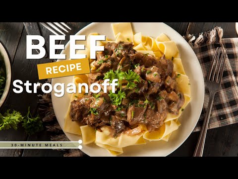 Easy beef stroganoff with cream of mushroom...