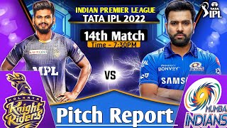 Match 14 - KKR vs MI Today IPL Match Pitch Report | MCA Cricket Stadium Pitch Report, IPL2022