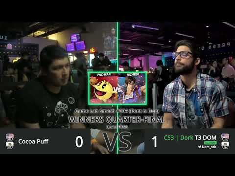 Game Lab Smash #104 Cocoa Puff (Pac-Man) VS T3 Dom (Richter)
