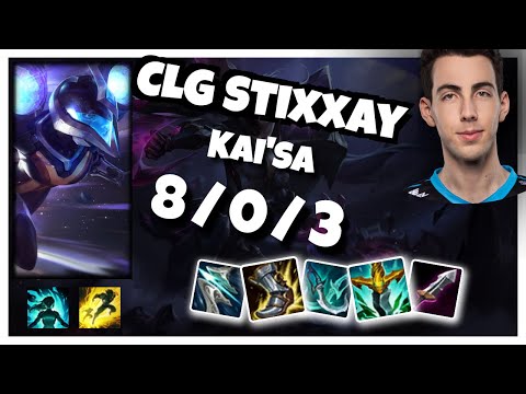 Kai'Sa CLG Stixxay BOT (8/0/3) - v11.3