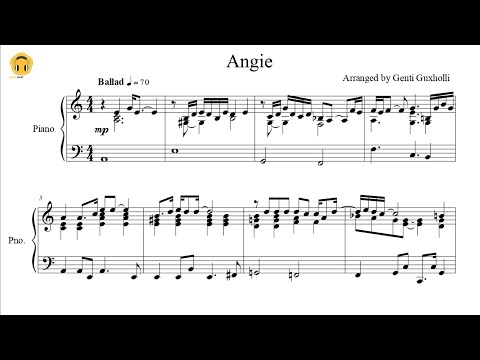 Angie by The Rolling Stones (Piano Solo/Sheets)