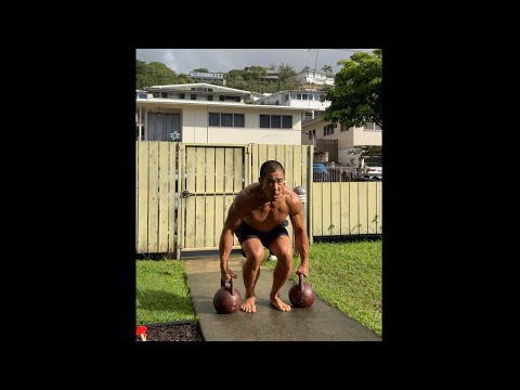 Day 254 FitPro Hawaii Workout - Double 32 kg. Triple Extension Squat (2X SPEED)- 1/24/21, 9:35 am