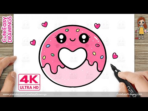How to Draw a Cute Donut | Easy Step by Step for Kids