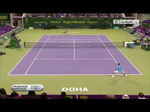 Qatar Open Doha 2010_Federer vs Rochus R1 Highlights