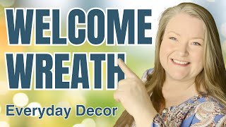 Deco Mesh Welcome Wreath ~ Everyday Home Deco Welcome Wreath ~ 10 Deco Mesh Wreath