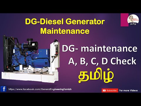 Diesel generator maintenance in Tamil A B C D Check