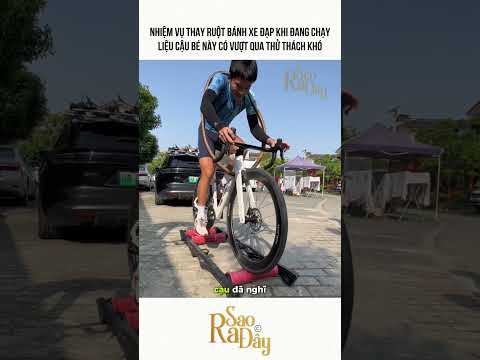 NHIỆM VỤ THAY RUỘT BÁNH XE ĐẠP KHI ĐANG CHẠY LIỆU CẬU BÉ NÀY CÓ VƯỢT QUA THỬ THÁCH KHÓ
