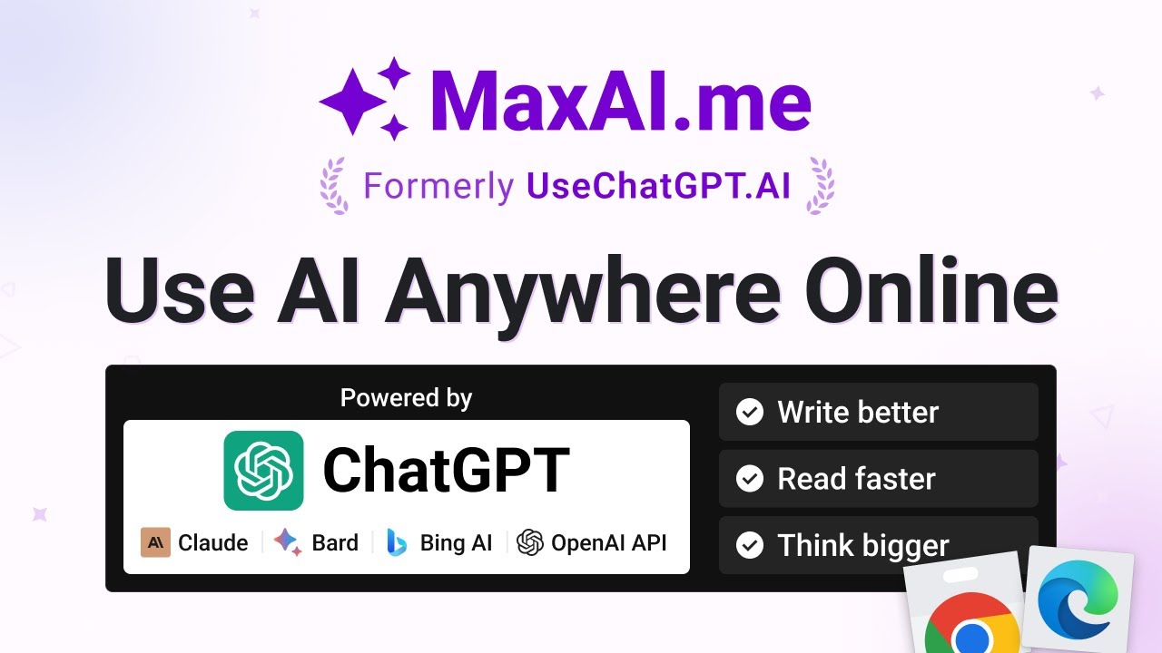MaxAI.me - Free AI Copilot for the Web. Powered by ChatGPT, Bard, Bing AI, and Claude