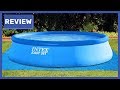 Review of the Intex 15ft X 48in Easy Set Pool Set. It is not perfect but still a very good pool for your money! Easy to set up & sturdy. Also, It is definitely important to get your ground level