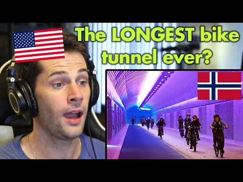 American Reacts to Norway’s Fyllingsdalen Bike Tunnel
