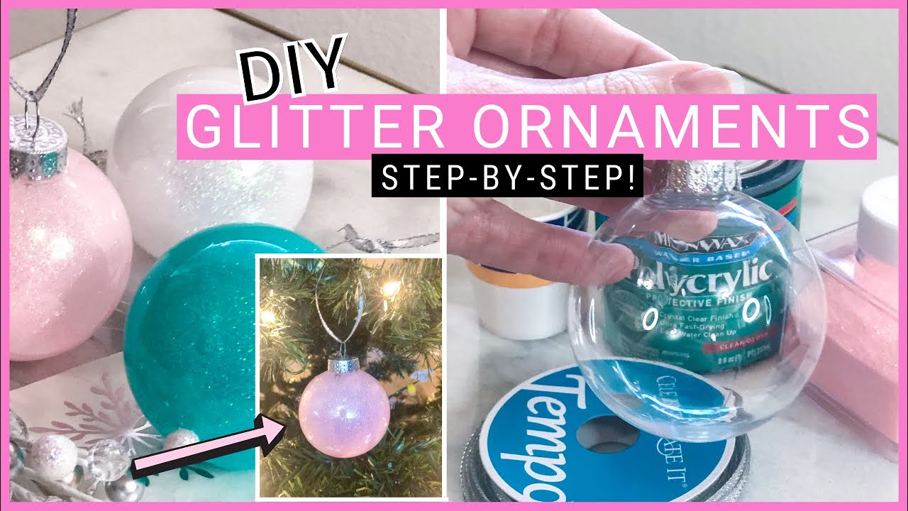 HOW TO MAKE GLITTER ORNAMENTS WITH POLYCRYLIC MADE EASY!