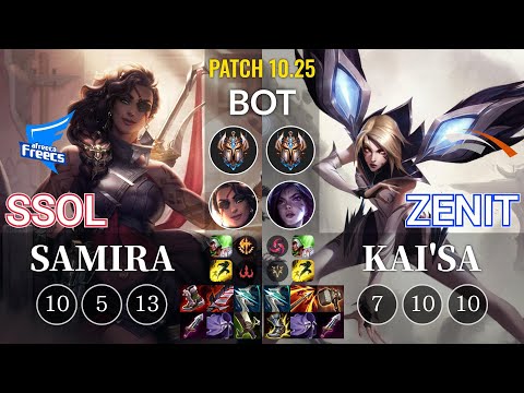 AF SSol Samira vs HLE Zenit Kai'Sa Bot - KR Patch 10.25