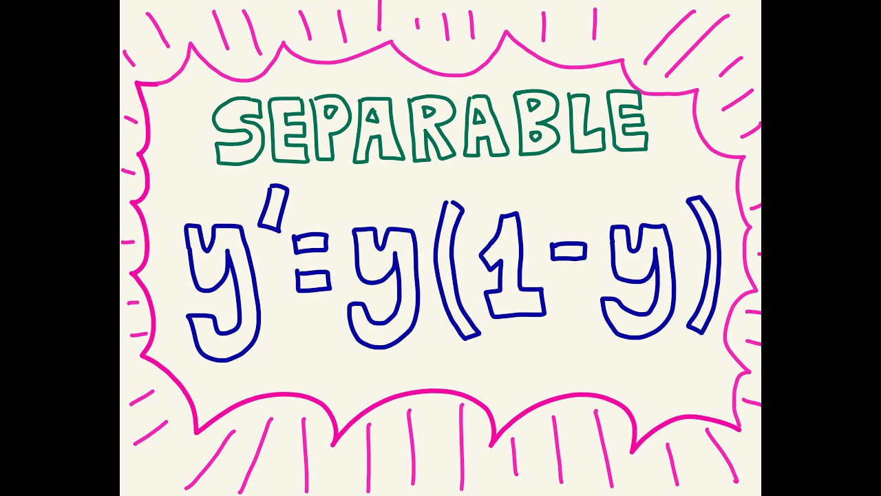 Solve y’ = y(1-y) (Separable)