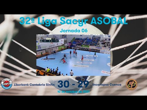 32ª Liga Sacyr ASOBAL J06: Unicaja Banco Sinfín - Incarlopsa Cuenca 30-29